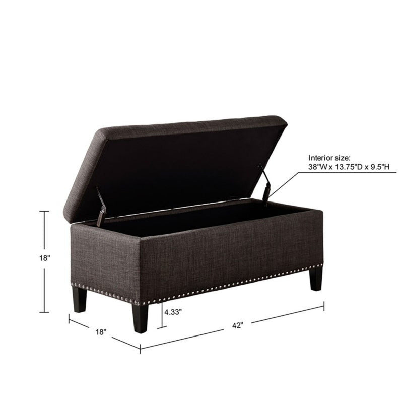 Modern Tufted Top Soft Close Storage Bench