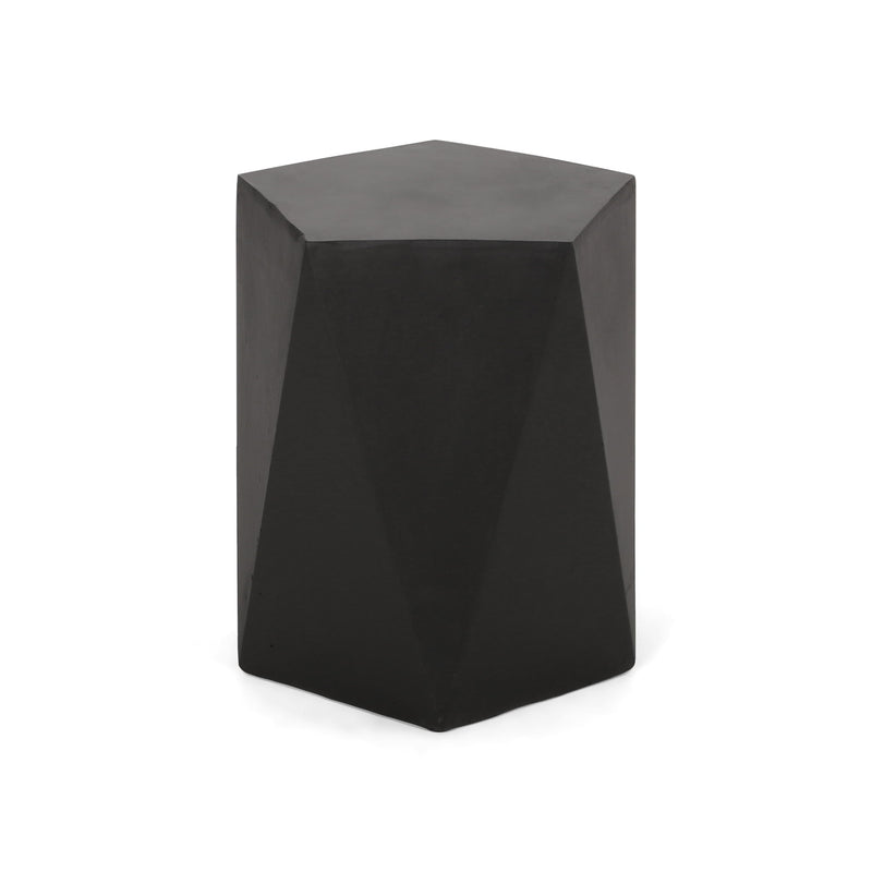 Side Table With Geometric Design
