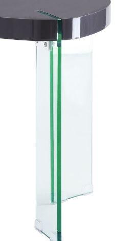 Noland - Clear Glass High Gloss End Table - Gray