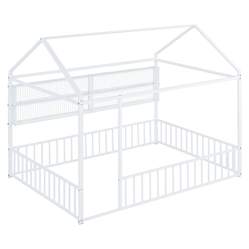 House Frame With Fence And Shelves