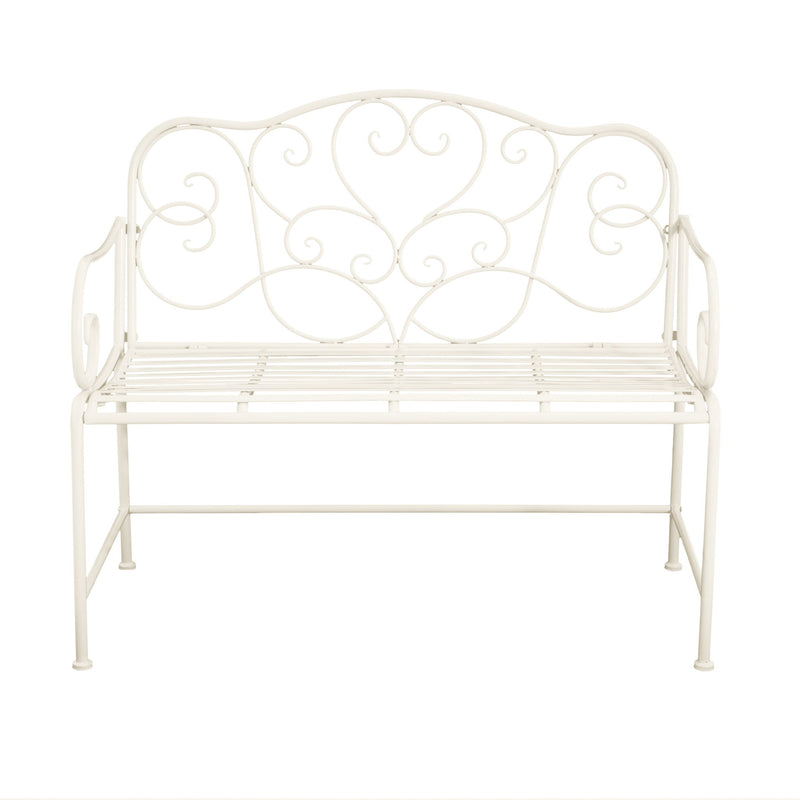 Sunnydaze - Outdoor Garden Bench - Matte White
