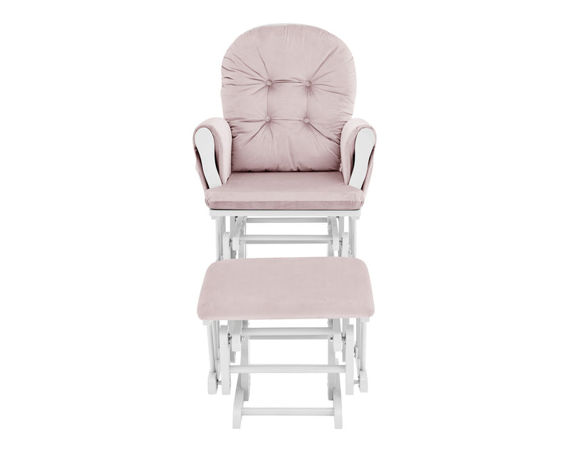 Mason - Glider And Ottoman - White