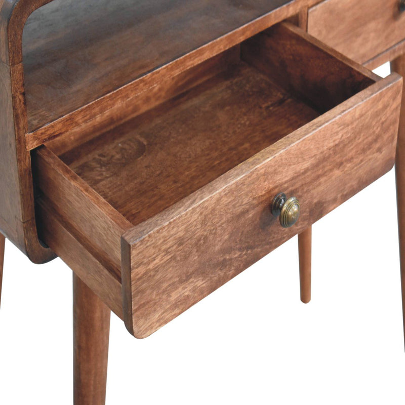 Solid Wood Curved Console Table