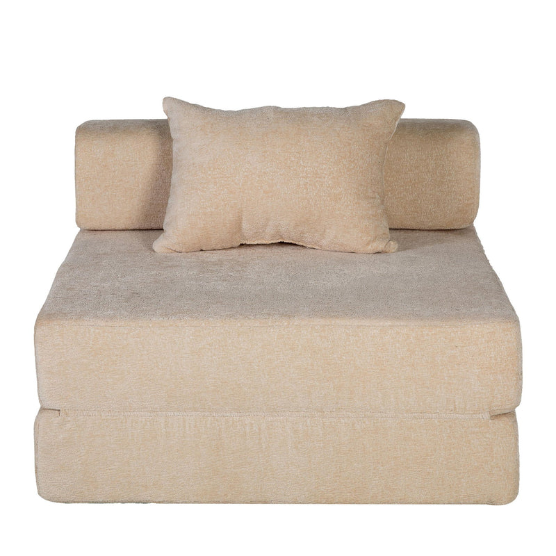 Convertible Floor Sofa Bed With Fixed Shape Frame For Living Room