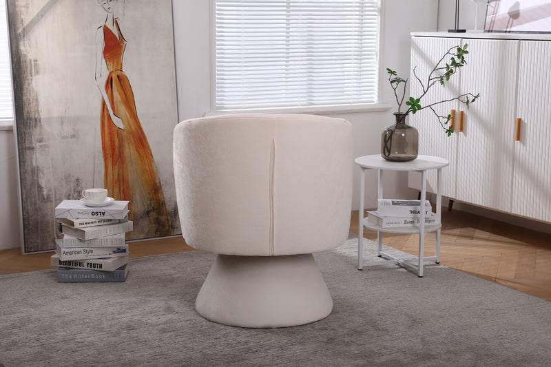 Swivel Accent Chair Armchair, Round Barrel Chair For Living Room Bedroom