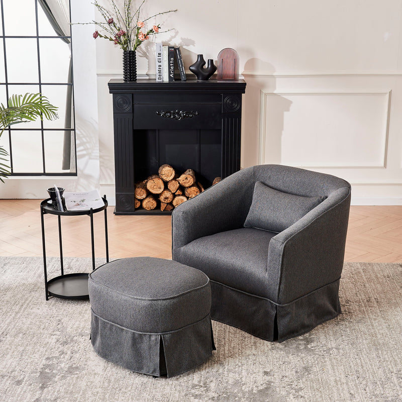 Swivel Accent Chairs Armchair For Living Room, Round Barrel Chairs