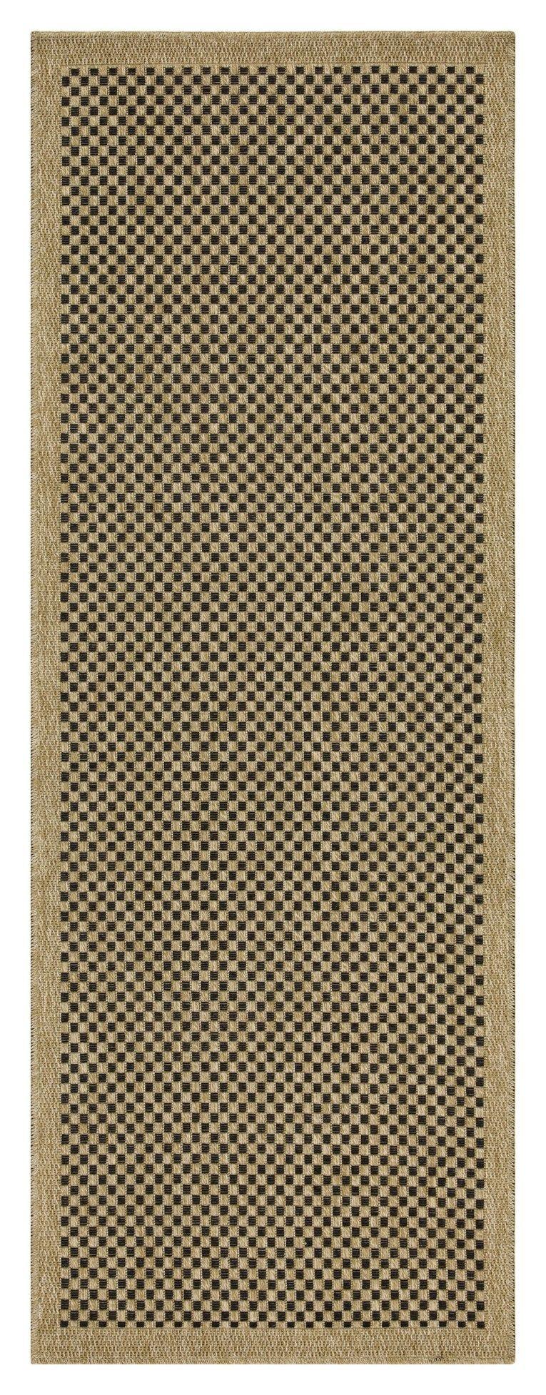 Earth - Indoor / Outdoor Area Rug Polypropylene - Jute / Black
