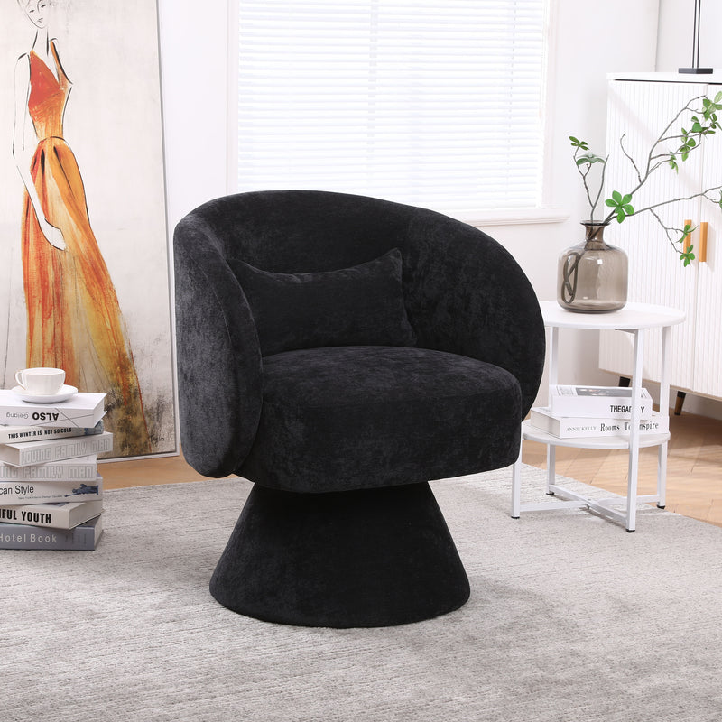 Swivel Accent Chair Armchair, Round Barrel Chair For Living Room Bedroom