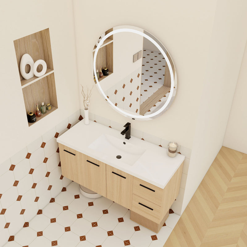 Floating Bathroom Vanity With Sink, Modular Cabinet