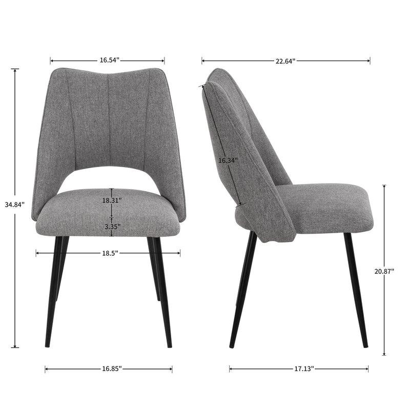 Chair With High Resilience Filling, Adjustable Feet For Kitchens (Set of 4)