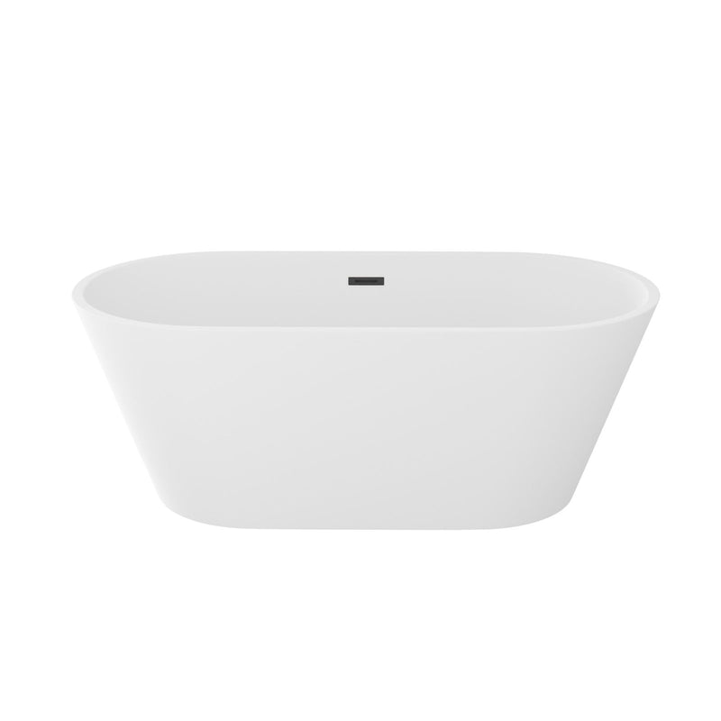 Gloss Freestanding Bathtub With Overflow & Pop Up Drain, Stand Alone Soaking Tub
