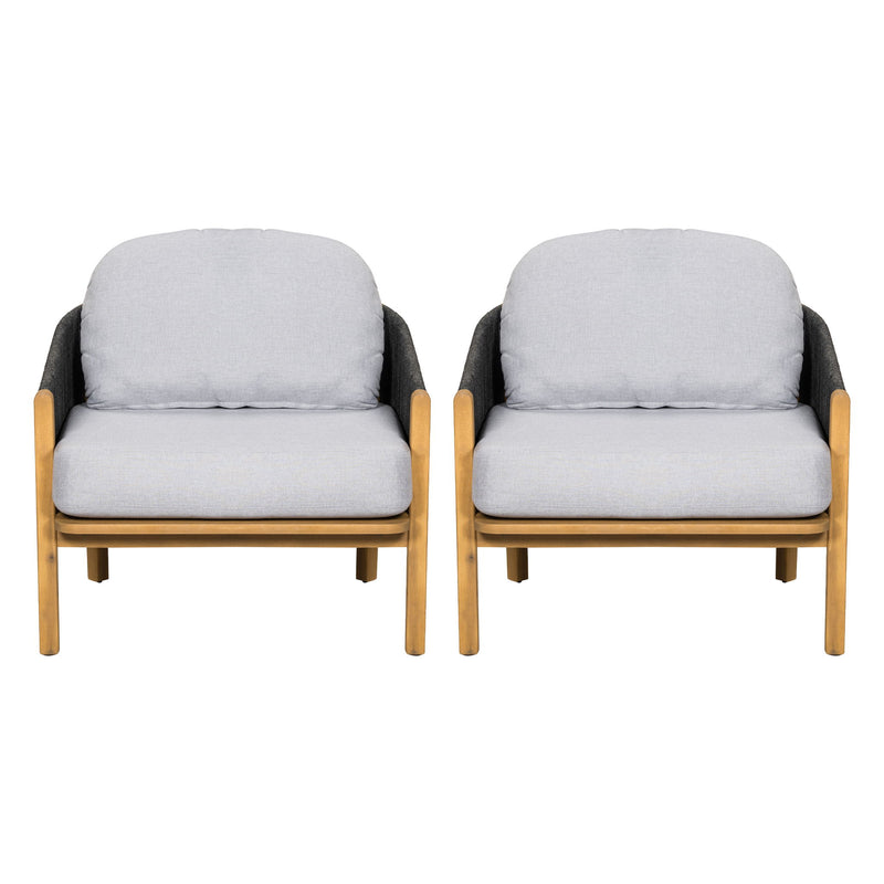 Grotta - Outdoor Wood Club Chair (Set of 2)