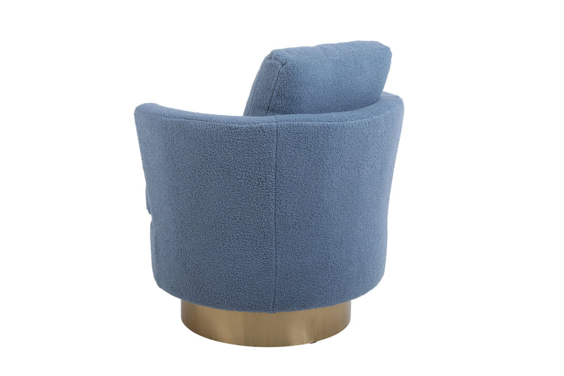 Teddy Swivel Barrel Chair For Bedroom Comfy With Base