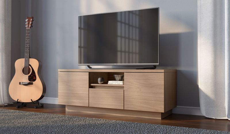 TV Stand For TVs Up To 50" With 1 Drawer And 2 Doors - Walnut