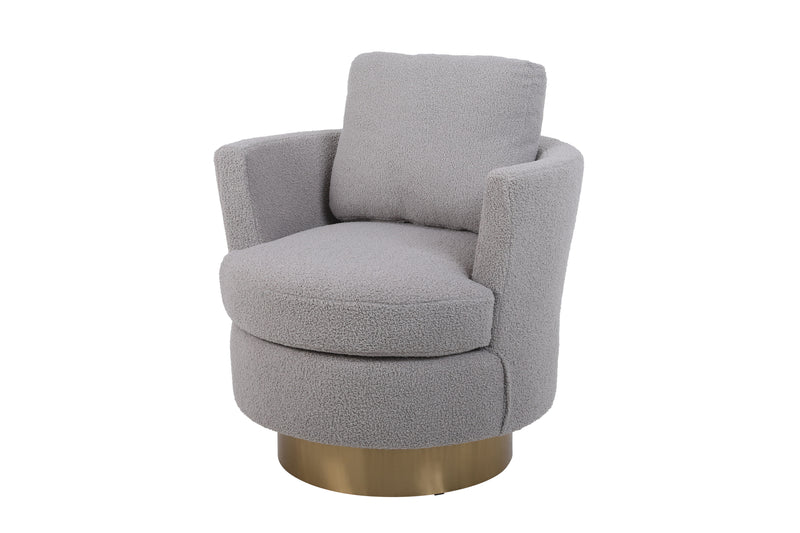 Teddy Swivel Barrel Chair For Bedroom Comfy With Base
