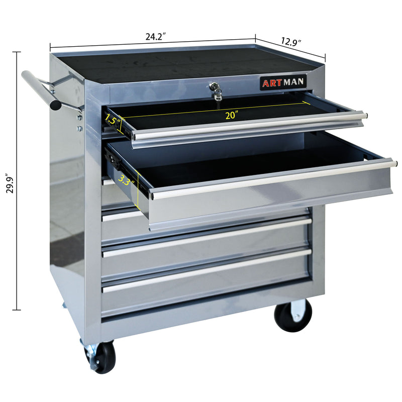 7 Drawers Multifunctional Tool Cart With Wheels