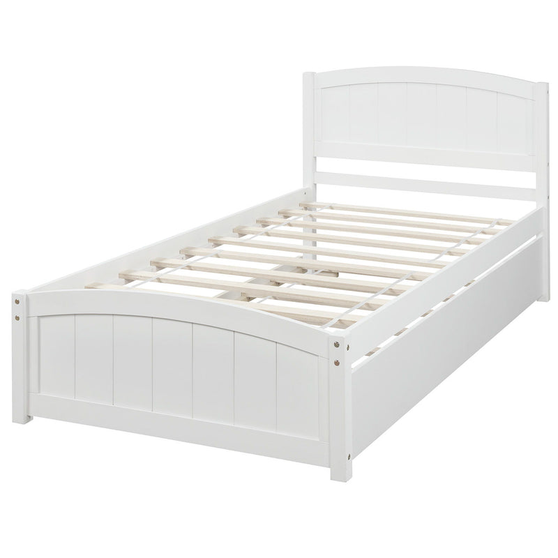 Platform Bed & Headboard, Footboard And Wood Slat Support