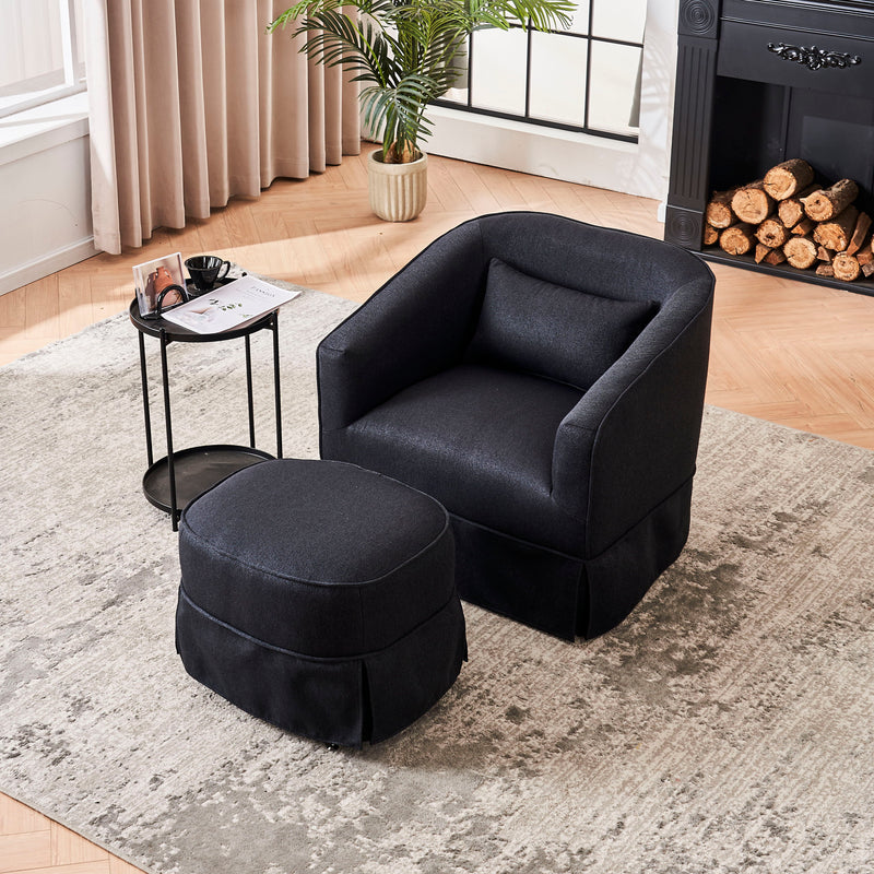 Swivel Accent Chairs Armchair For Living Room, Round Barrel Chairs
