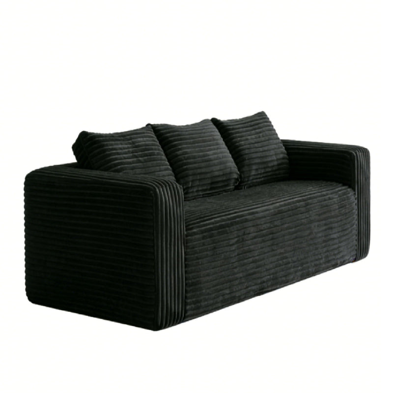 Cloud Loveseat Sofa Couch, Compressed - Black