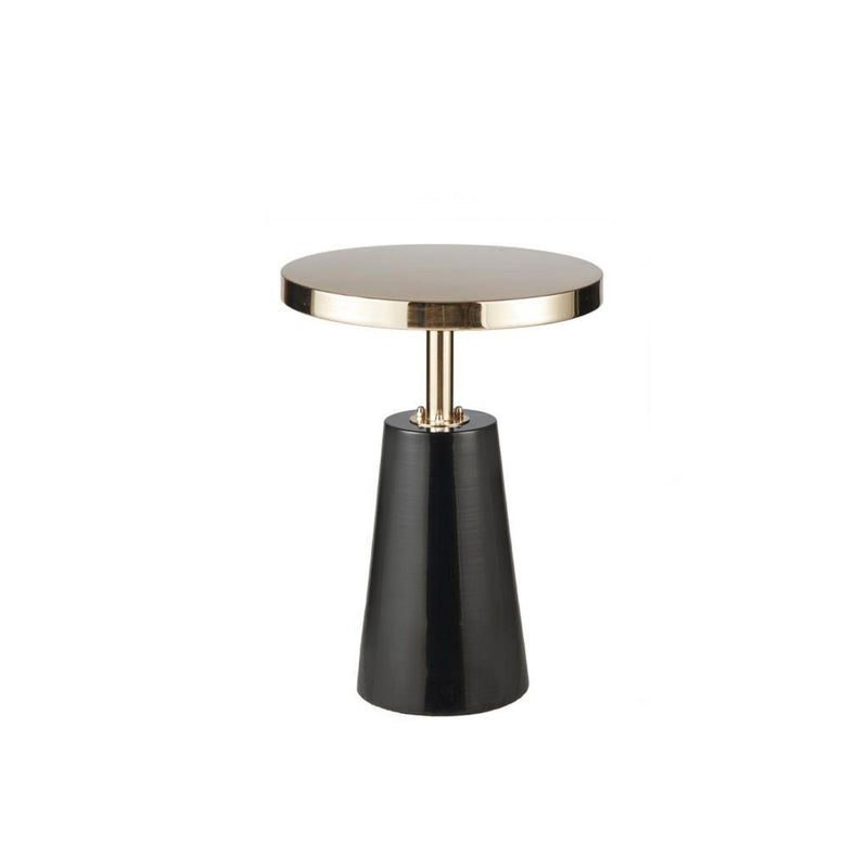 Accent Table Elegant Design Metal Round - Black / Gold