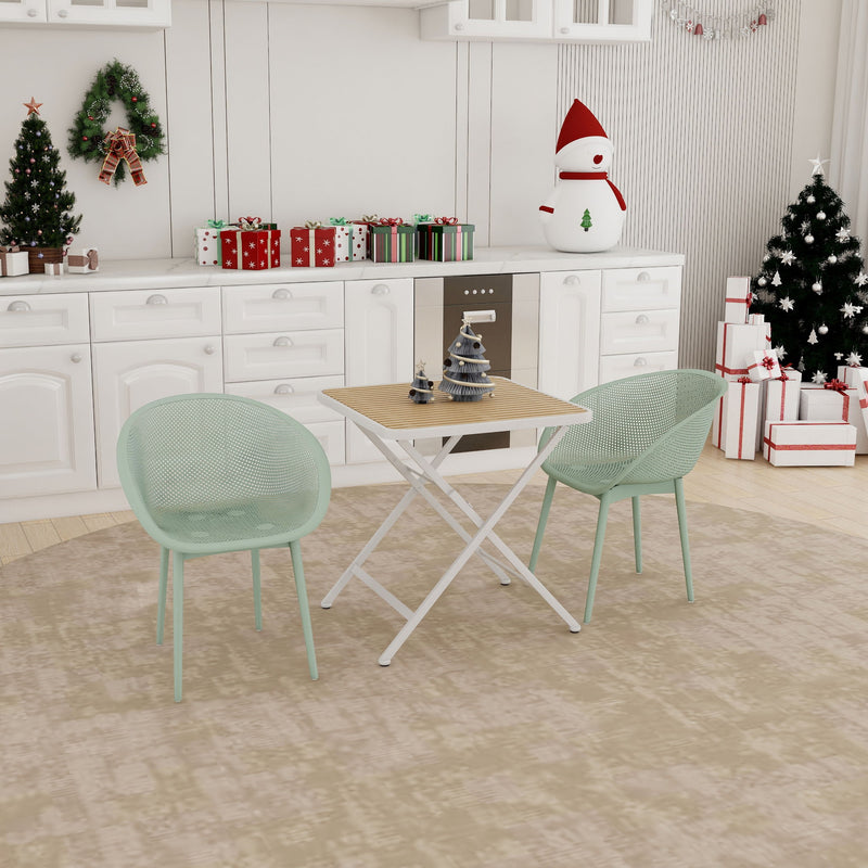 2 Pack Lounge Chair Set & Folding Square Table