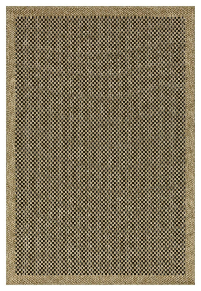 Earth - Indoor / Outdoor Area Rug Polypropylene - Jute / Black