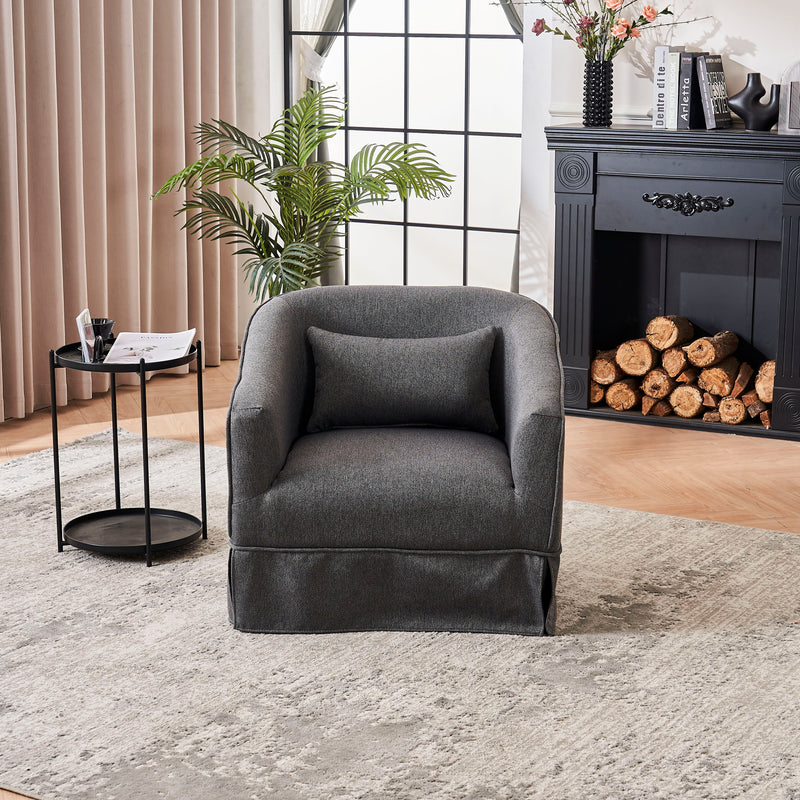Swivel Accent Chairs Armchair For Living Room, Round Barrel Chairs