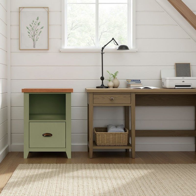 Drawer File - Sage Green / Fruitwood