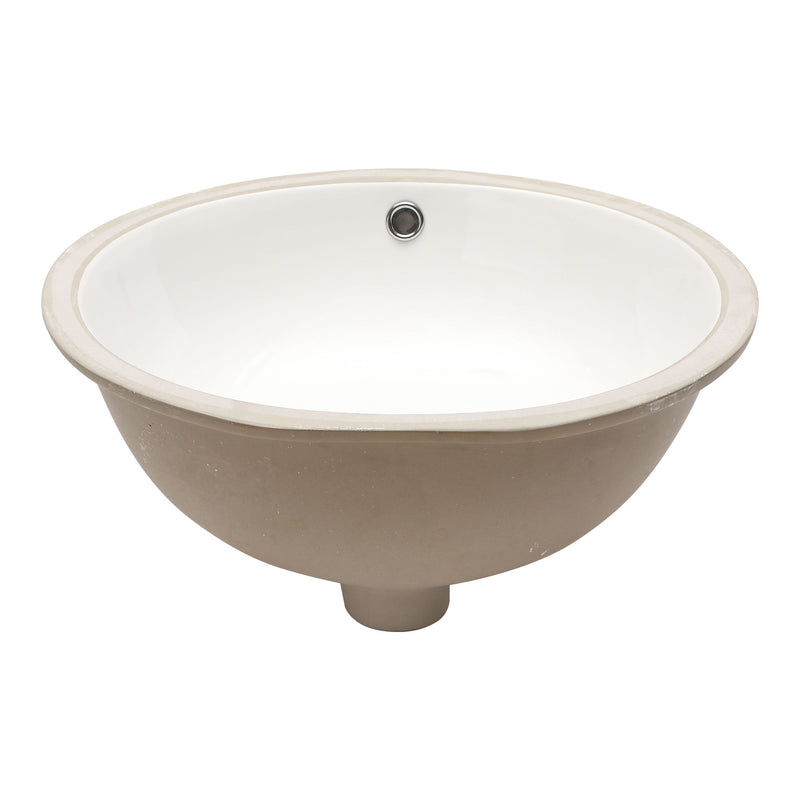 Elegant Ceramic Oval Undermount Bathroom Sink With Overflow