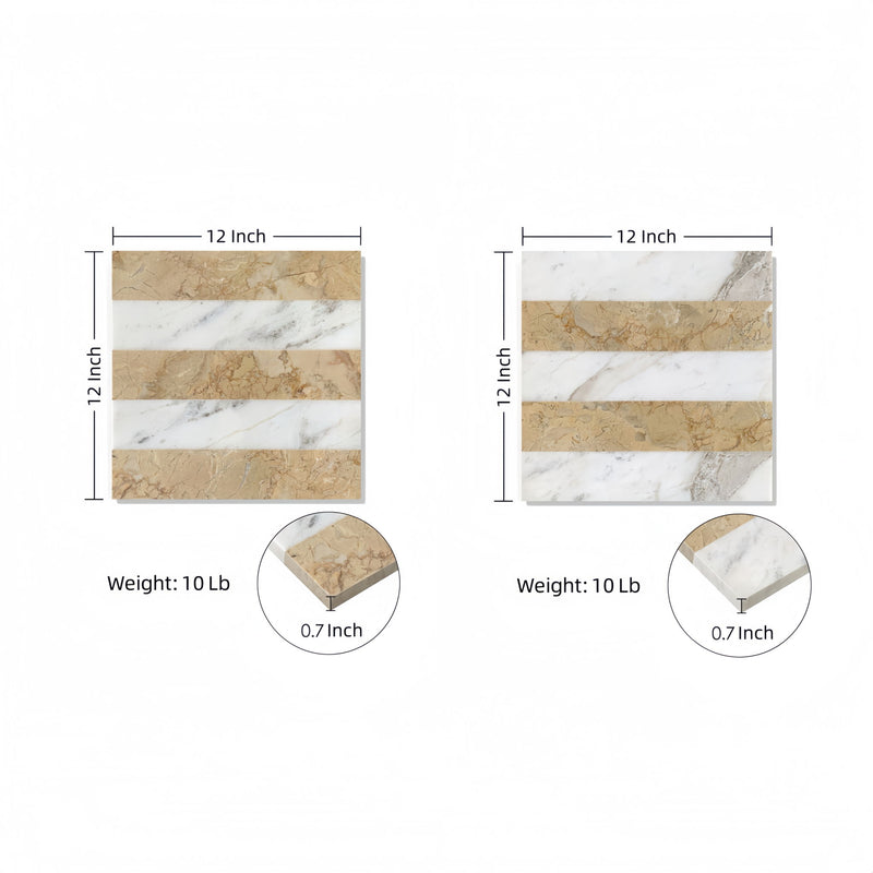 Elegant Waterjet Polished Marble Tile For Floor And Wall