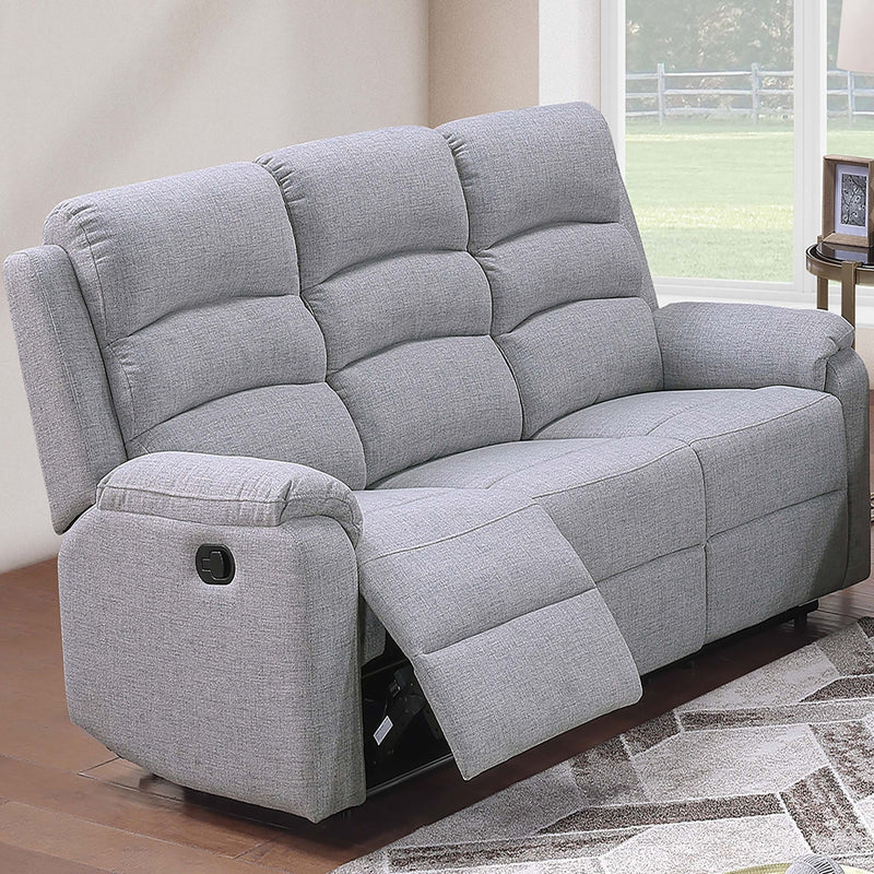 Motion Sofa 1 Piece Horizontal Tufting Cushion Backrest Upholstered Sofa - Beige