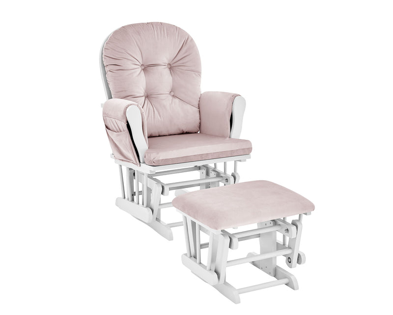 Mason - Glider And Ottoman - White