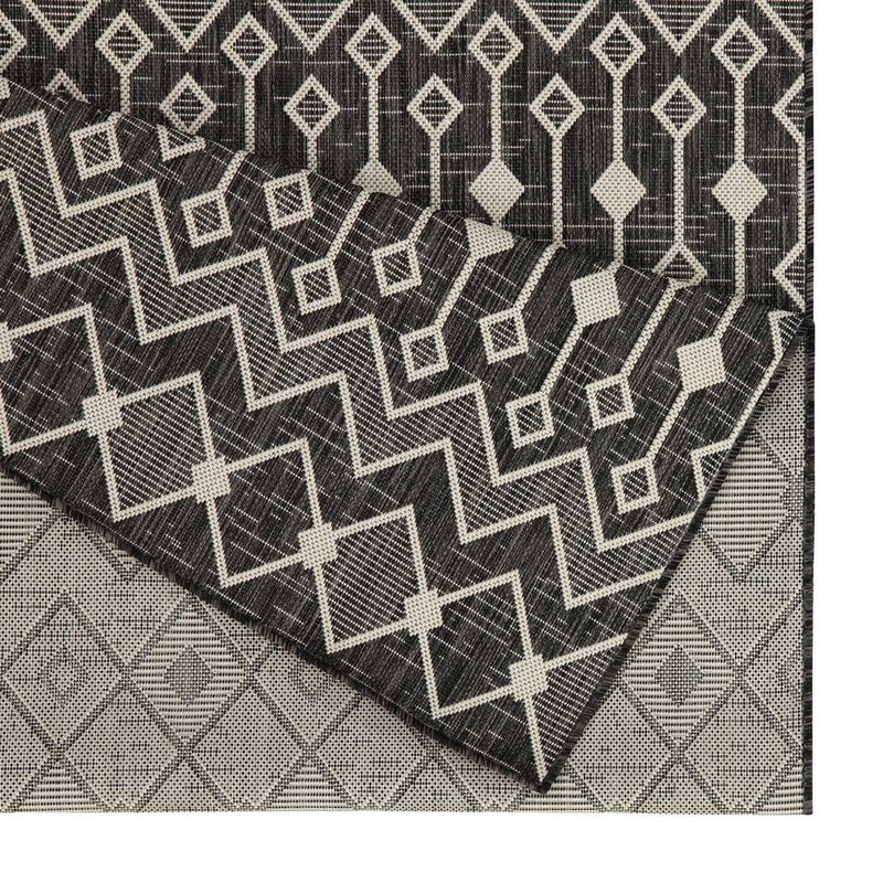 Sunshine - 5'3" X 7'3" Indoor, Outdoor Area Rug - Anthracite