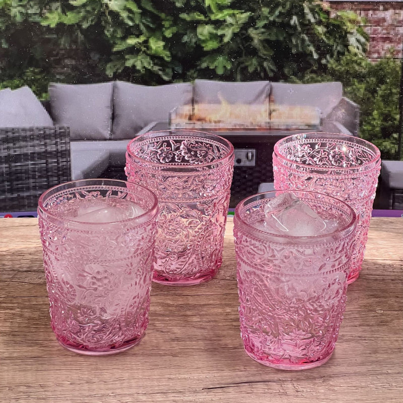 Paisley Acrylic Glasses Drinking (Set of 4)