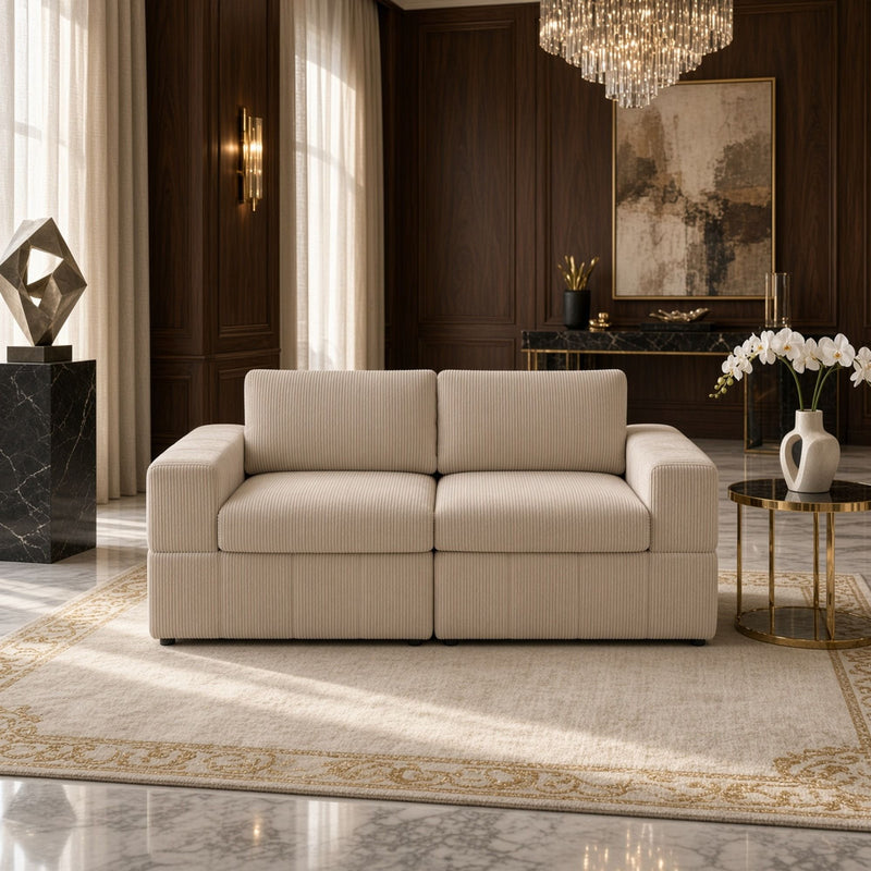 Oversized Modular Loveseat Set
