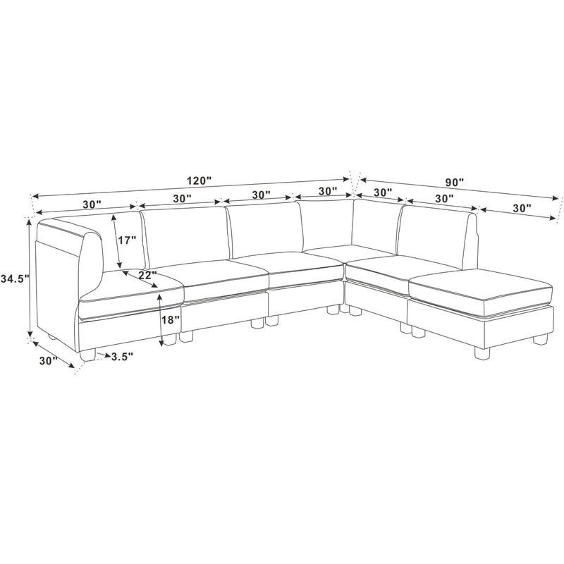 Upholstered Modular Sectional
