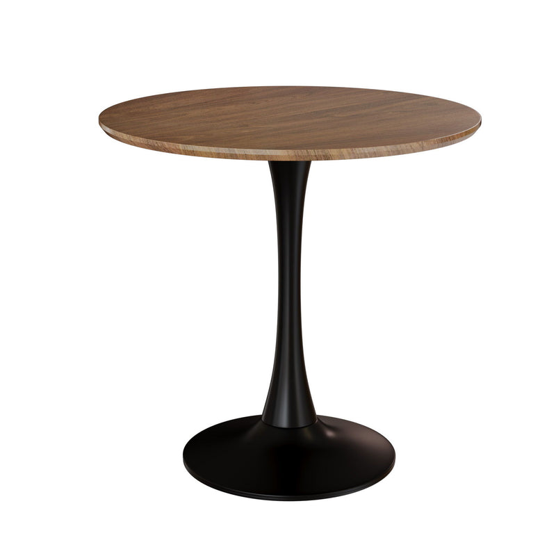 Mid-Century Round Dining Table With Pedestal Base For 2 - 4 People