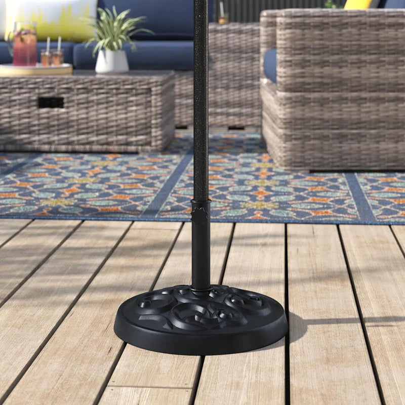 Rust-Resistant Resin Umbrella Base - Black