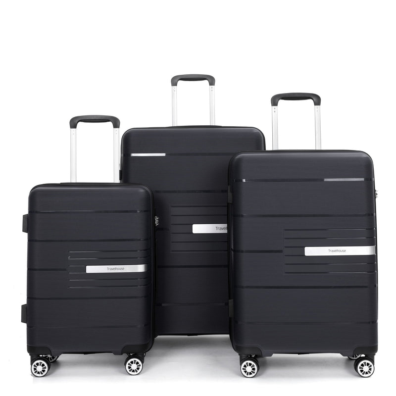 Hardshell Suitcase Double Spinner Wheels Luggage Sets, Lightweight With Tsa Lock, 3 Piece Set