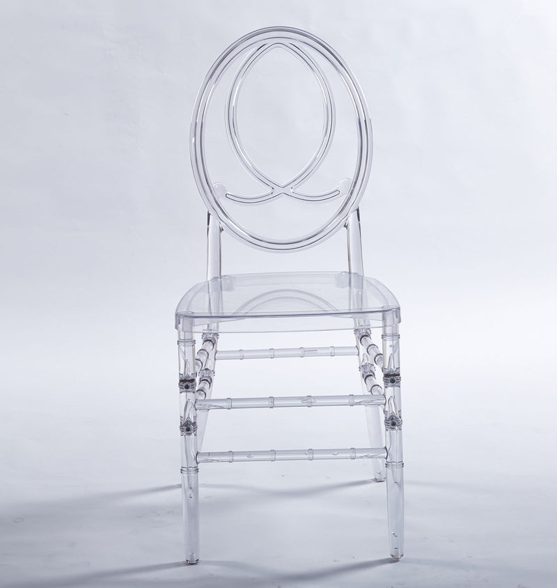 Dining Chair, Plastic Seat, Welding Chair (Set of 4) - Transparent