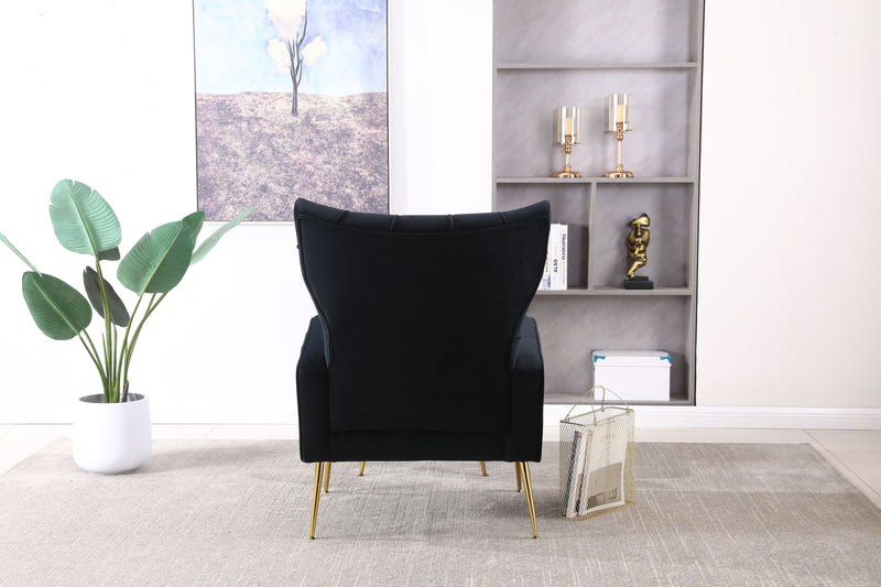 Modern Accent Chair With Ottoman, Comfy Armchair For Living Room