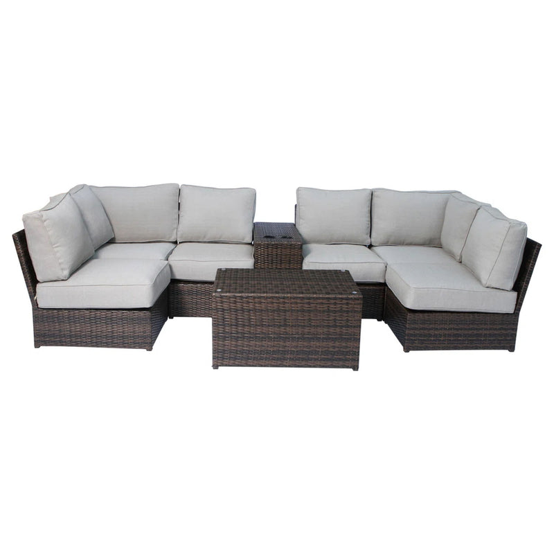 Stylish Modular Wicker Patio Seating Group
