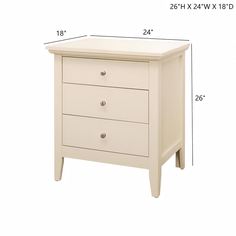 3 Drawer Nightstand & Dove Tailed Drawers