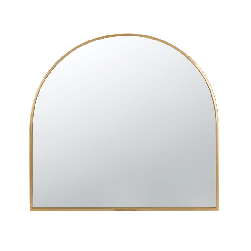 Arched Mirror With Metal Frame, Wall Mirror For Living Room Bedroom Entryway