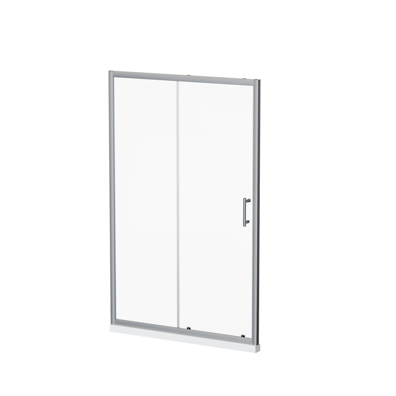 Single Sliding Shower Door With Handle - Chrome