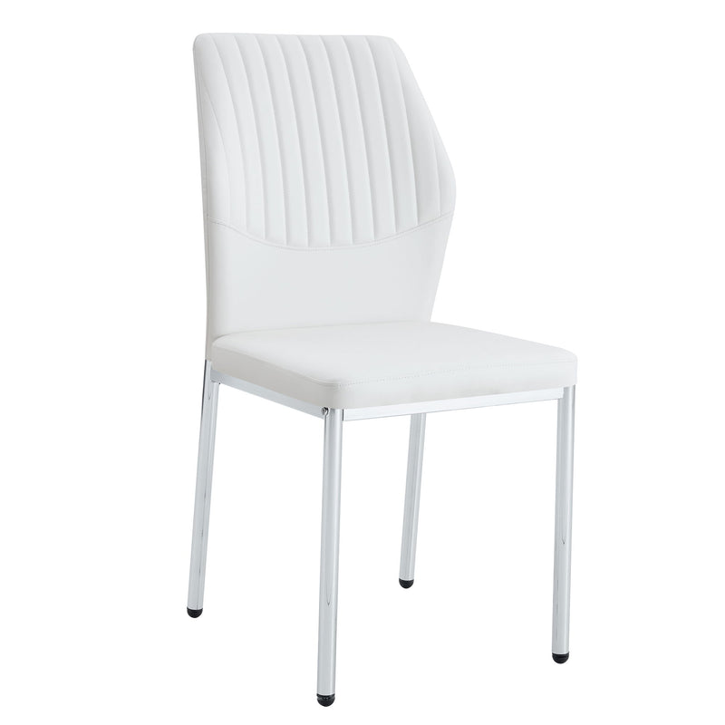 Luxury Simple High Resilience Dining Chair With Metal Legs
