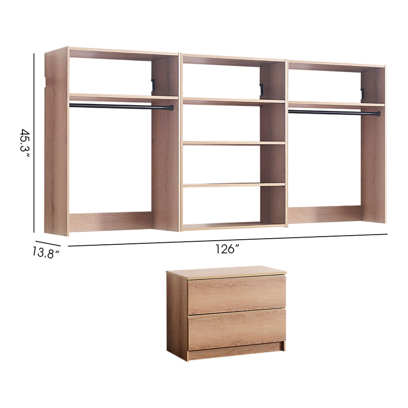 Devi - Wall Mounted Closet System With Modular Units