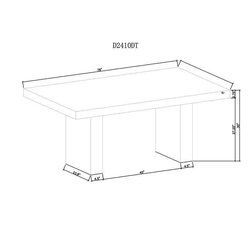 Susan - Dining Table - Gray