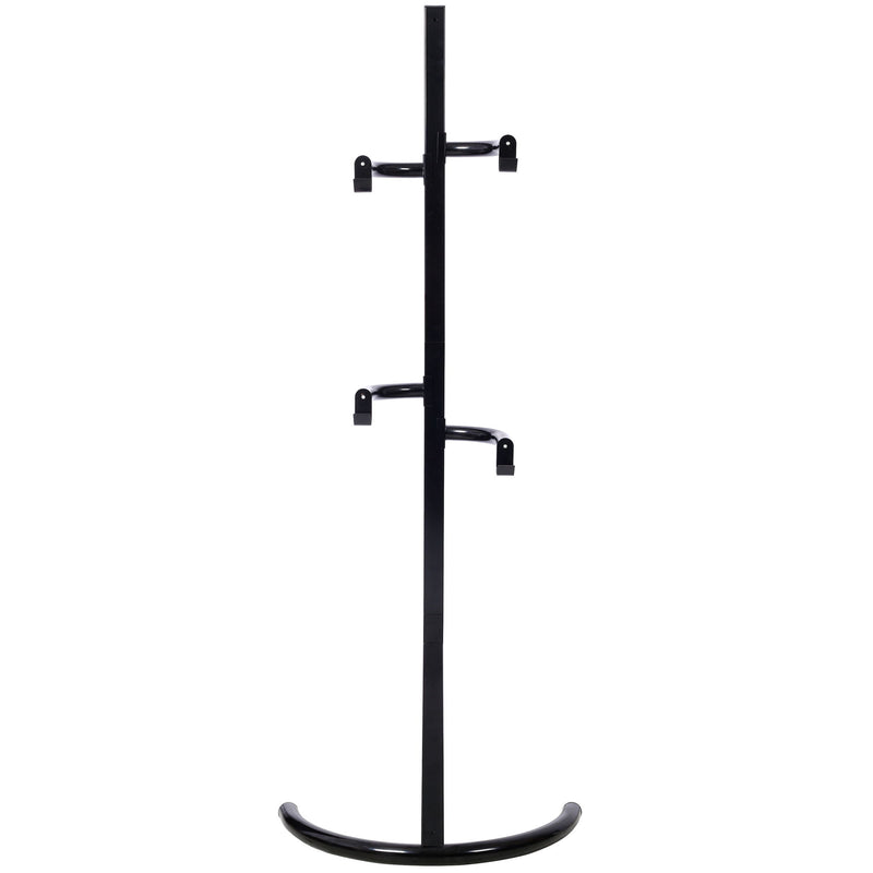 Indoor Bike Rack Stand For 1 - 2 Bicycles With Adjustable Arms - Black