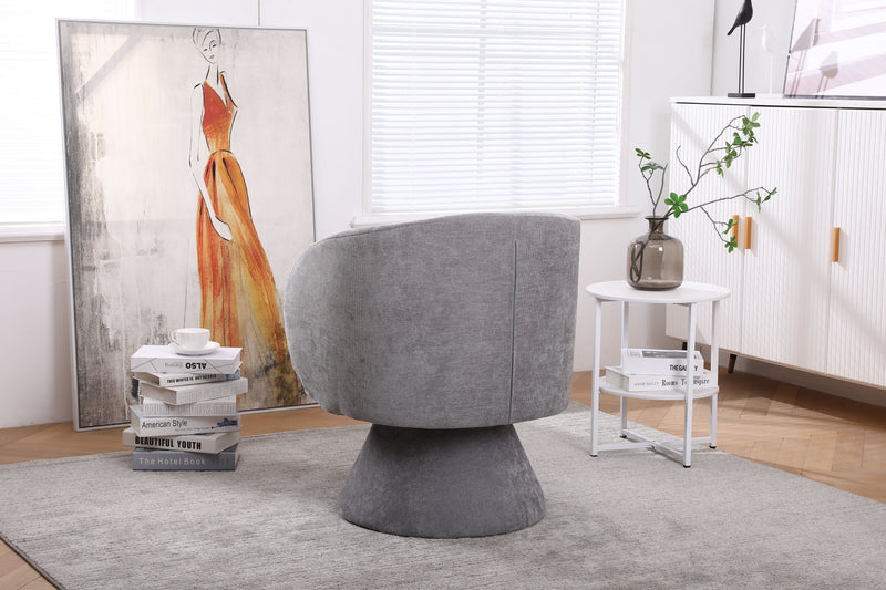 Swivel Accent Chair Armchair, Round Barrel Chair For Living Room Bedroom